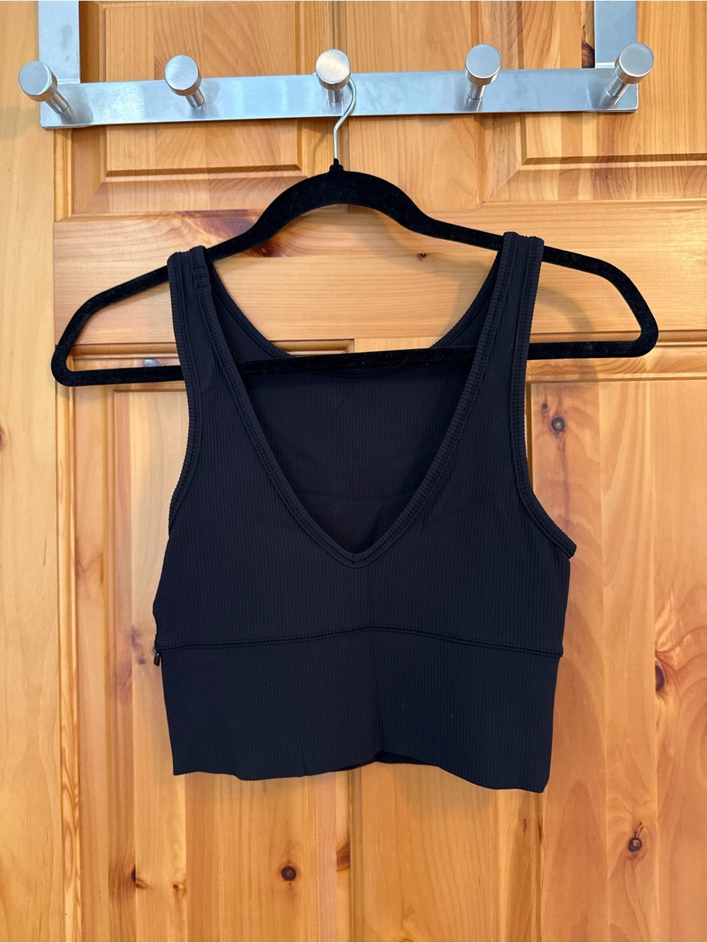 Lululemon Black Ribbed Reversible Crop Tank